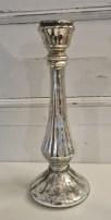 Kerzenhalter Glas mit Silberfolie B 30cm 22.002